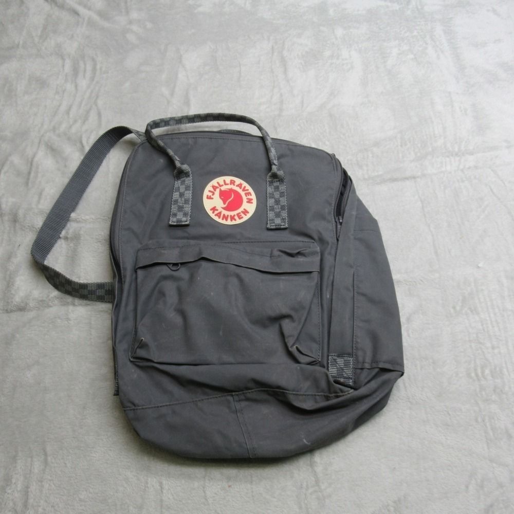 Fjallraven Kanken Backpack Bag Mens Medium Gray Durable Adjustable Strap Travel